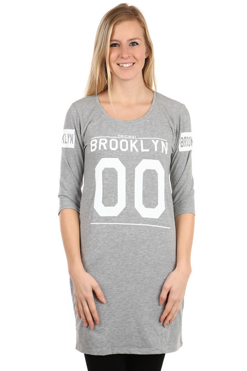 Damski komfortowy t-shirt z nadrukiem Brooklyn