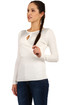 Sweter damski w podwójnym stylu z aplikacją z dżetów