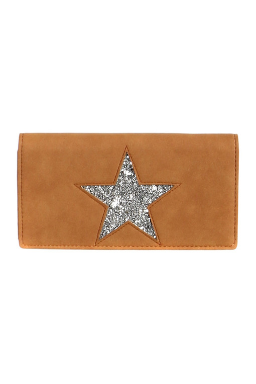 Prostokątny portfel z gwiazdą