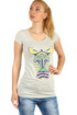 Damski długi t-shirt z nadrukiem zebry