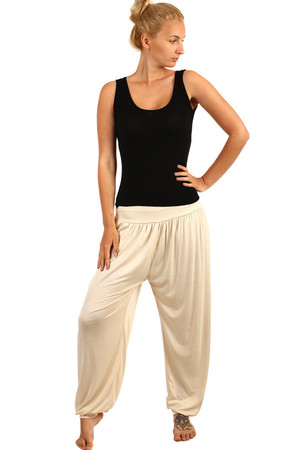 Spodnie haremowe damskie w jednolitym kolorze, przyjemny lekki materiał. Szeroka gama kolorów gładki elastyczny materiał