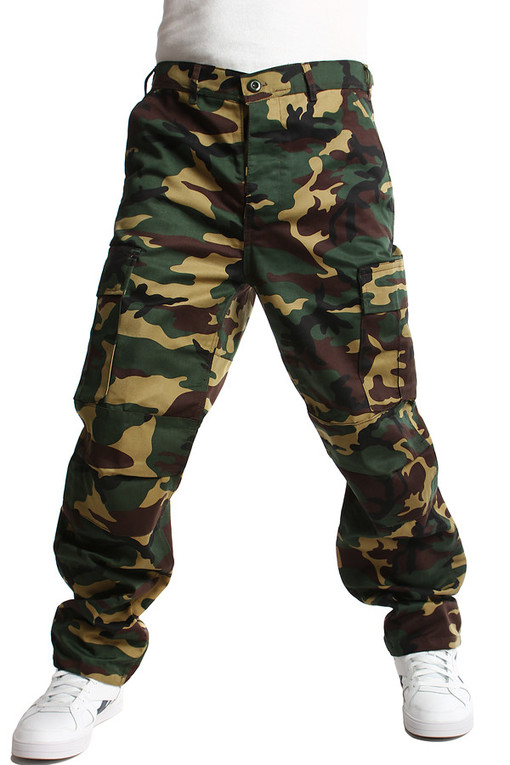 Spodnie męskie z wzorem wojskowym