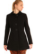 Czarny płaszcz wełniany dla kobiet