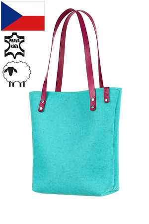 Praktyczna torba damska - shopperka wykonana z naturalnego filcu. Ręcznie robione. Dzięki zastosowanemu materiałowi torba