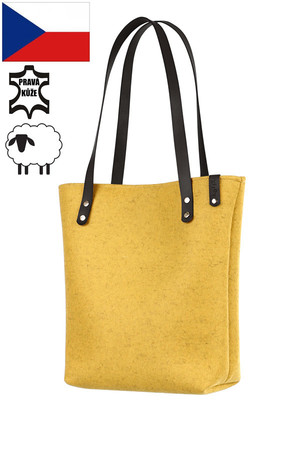Praktyczna torba damska - shopperka wykonana z naturalnego filcu. Ręcznie robione. Dzięki zastosowanemu materiałowi torba