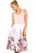 Damska spódnica midi z kwiatowym nadrukiem