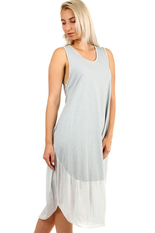 Damska sukienka plażowa midi dla osób o pełnej figurze