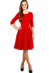 Czerwona sukienka o linii A