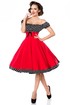 Sukienka damska w stylu vintage z dekoltem Carmen
