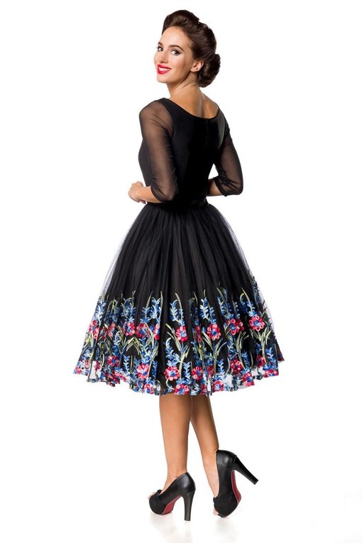 Luksusowa haftowana sukienka w stylu vintage