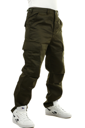 Spodnie męskie khaki z kieszeniami długie spodnie kolor stały normalna wysokość talii z zapięciem na guzik szlufki na