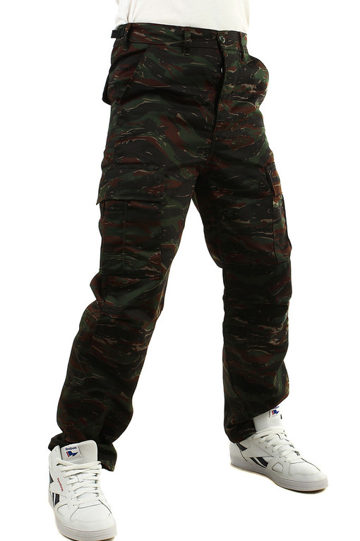 Męskie spodnie z kieszeniami w stylu wojskowym