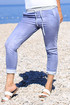 Damskie spodnie dresowe w stylu jeansowym