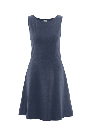 Damska letnia sukienka konopna z bawełny organicznej z kolekcji zrównoważonej mody niemieckiej marki HempAge. jednolity