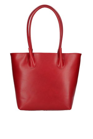 Damska torebka z prawdziwej skóry typu shopper najpopularniejszy typ torebki gładka konstrukcja monochromatyczny design
