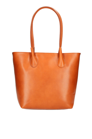 Damska torebka z prawdziwej skóry typu shopper najpopularniejszy typ torebki gładka konstrukcja monochromatyczny design