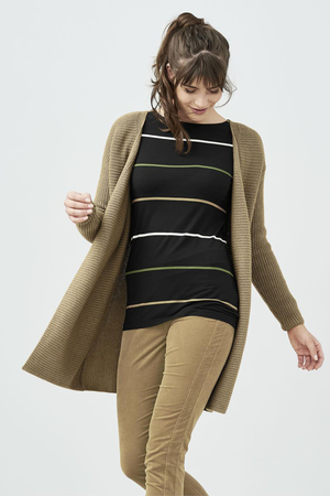 Ciepły sweter damski EKO bez zapięcia z kolekcji mody ekologicznej niemieckiej marki LIVING CRAFTS biomateriały