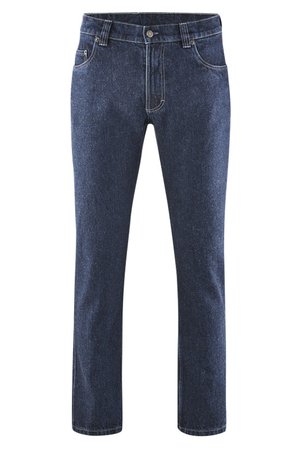 Męskie spodnie dżinsowe z dodatkiem konopi niemieckiej marki HempAge klasyczny krój swobodny wygląd cztery duże i jedna
