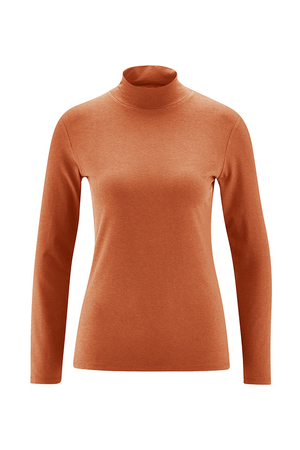 Bluzka ECO dla kobiet: z kołnierzem stójkowym długie rękawy slim fit kolor stały uniwersalna kombinowalność materiały
