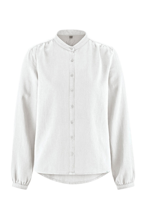 Minimalistyczna koszula z konopi i bawełny organicznej dla fanów zrównoważonej i naturalnej mody od niemieckiej marki
