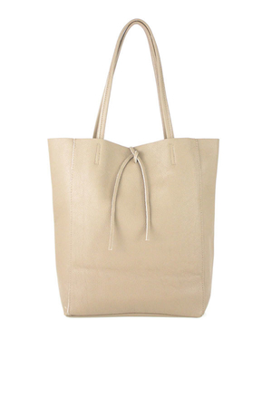 Damska torebka skórzana typu tote idealny na zakupy przez ramię i w dłoni wewnątrz wszyta mała torebka na niezbędne