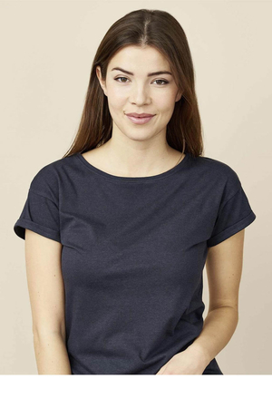 Delikatny t-shirt damski z bawełny organicznej i bambusa od niemieckiego producenta Living Crafts dla fanów zrównoważonej