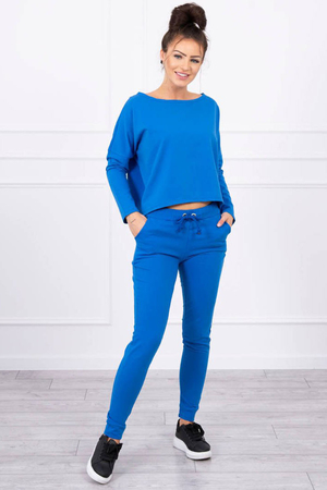 Wygodny dres damski o minimalistycznym designie. monochromatyczny design bluza i spodnie bluza o luźnym kroju dekolt w