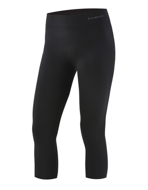 Czarne legginsy damskie 3/4 eco czeskiej marki Gina. o wysokiej zawartości procentowej wiskozy bambusowej elastyczny pas w