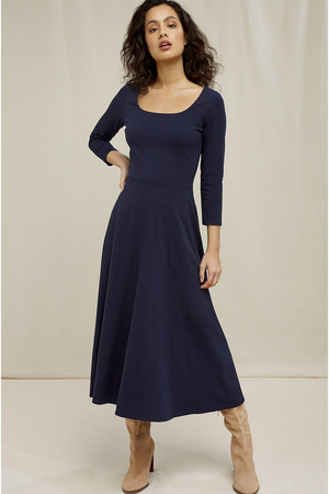 Kobieca elastyczna sukienka EKO przez głowę komfortowy materiał z bawełny organicznej certyfikowany angielska marka