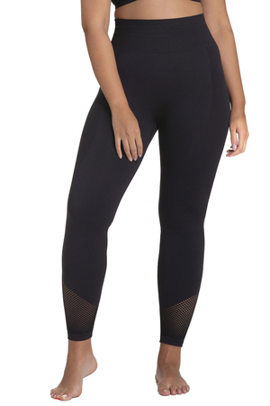 Kobiece czarne legginsy idealne do uprawiania sportu wysoka elastyczna talia przyjemny elastyczny materiał gładki wygląd