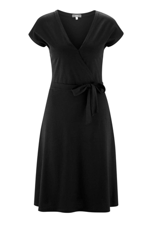 Damska elegancka sukienka z bawełny organicznej z wiskozą bambusową z kolekcji zrównoważonej mody niemieckiej marki