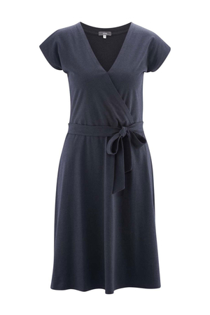 Damska elegancka sukienka z bawełny organicznej z wiskozą bambusową z kolekcji zrównoważonej mody niemieckiej marki