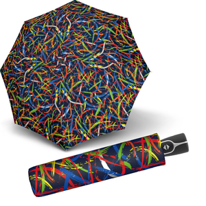 Damski składany w pełni automatyczny wiatroszczelny parasol z magicznym wzorem. Długość złożonej parasolki: 28 cm