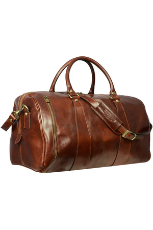 Włoska skórzana torba podróżna z luksusowej serii Premium. Skórzana torba podróżna, która łączy w sobie
