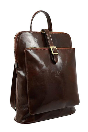 Premium plecak skórzany 2w1 marki Time Resistance wykonany z wysokiej jakości skóry bydlęcej całkowicie wyściełany