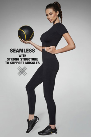 Bezszwowe legginsy sportowe ze wsparciem dla mięśni ARCHROMA - odprowadza wilgoć od ciała oddychające modelujące ciało