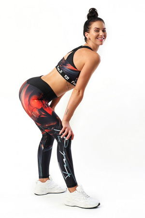Kobiece legginsy sportowe z oryginalnym, charakterystyczny nadruk nadruk w doskonałej jakości HD wzór i zestawienie