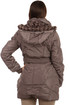 Damska zimowa kurtka pikowana z paskiem dla osób o pełnej figurze