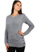 Dłuższy miękki sweter damski z kieszeniami