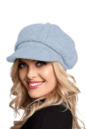 Kobieca czapka w retro look naturalna 100% wełna doskonałe właściwości naturalne materiał ciepła występujący w
