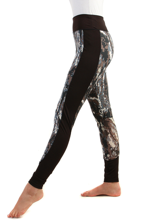 Sportowe legginsy z pikselami długie, wąskie nogawki szeroka talia kontrastowy kolor po wewnętrznej stronie pasa wygodne,
