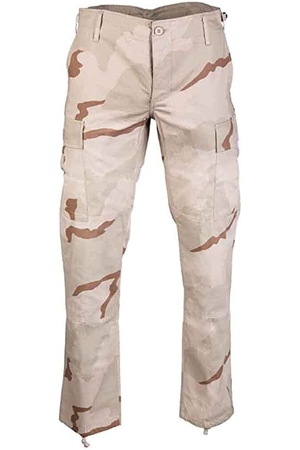 Męskie spodnie z wzorem kamuflażu piaskowego: Zapinane na kryte guziki klapy Klasyczne BDU (Battle Dress Uniform) Dwie