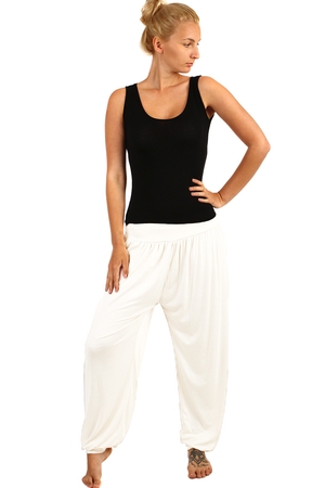 Spodnie haremowe damskie w jednolitym kolorze, przyjemny lekki materiał. Szeroka gama kolorów gładki elastyczny materiał
